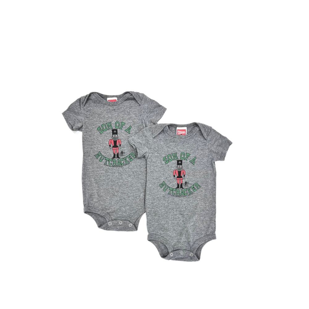 Pair of Son Of A Nutcracker Christmas Onesies